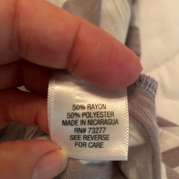 Apt 9 Grey and White Striped Blouse - Picture 9 of 9